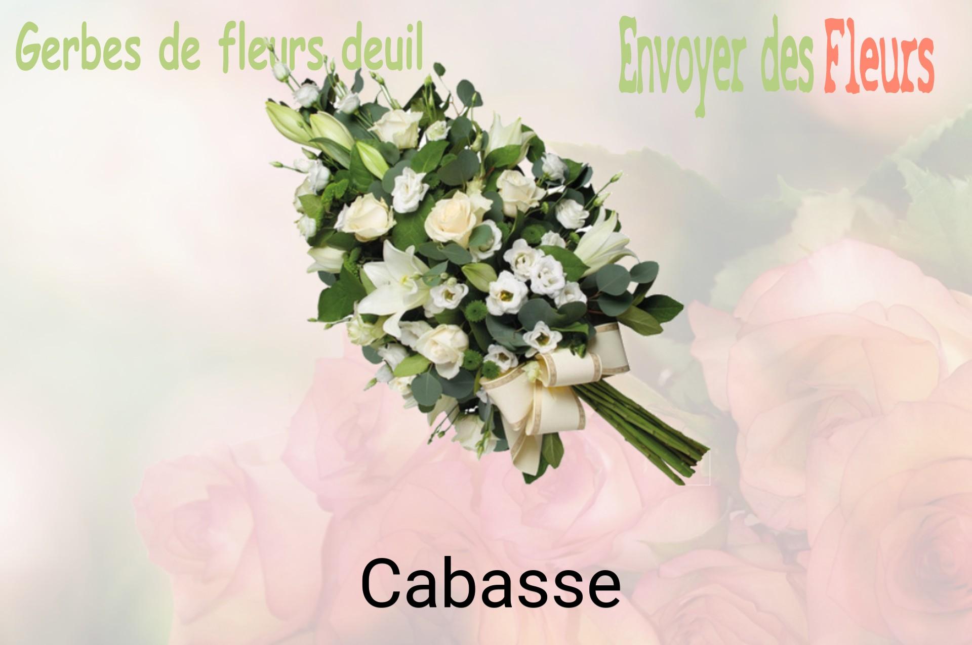 Gerbe de fleurs de deuil livrée à Cabasse